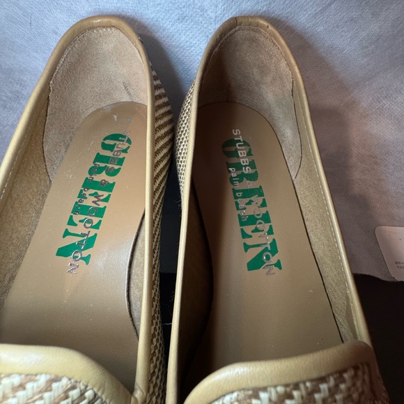 Stubbs and Wooton straw raffia crab embroidered Loafers Sz 6.5. - Picture 3 of 9